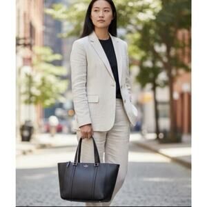 Kate Spade Newbury Lane Briar Saffiano Leather XL Tote Black Gold